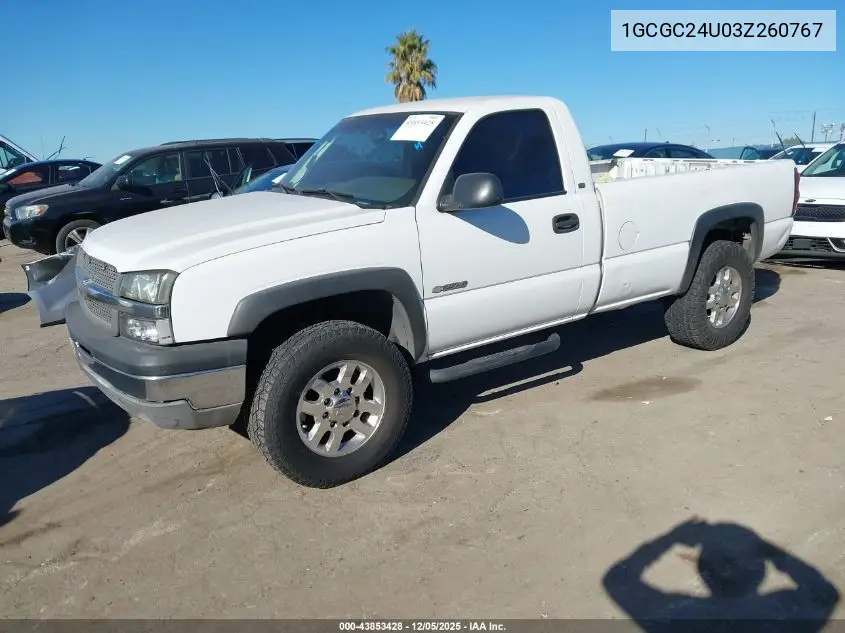 1GCGC24U03Z260767 2003 Chevrolet Silverado 2500 Work Truck