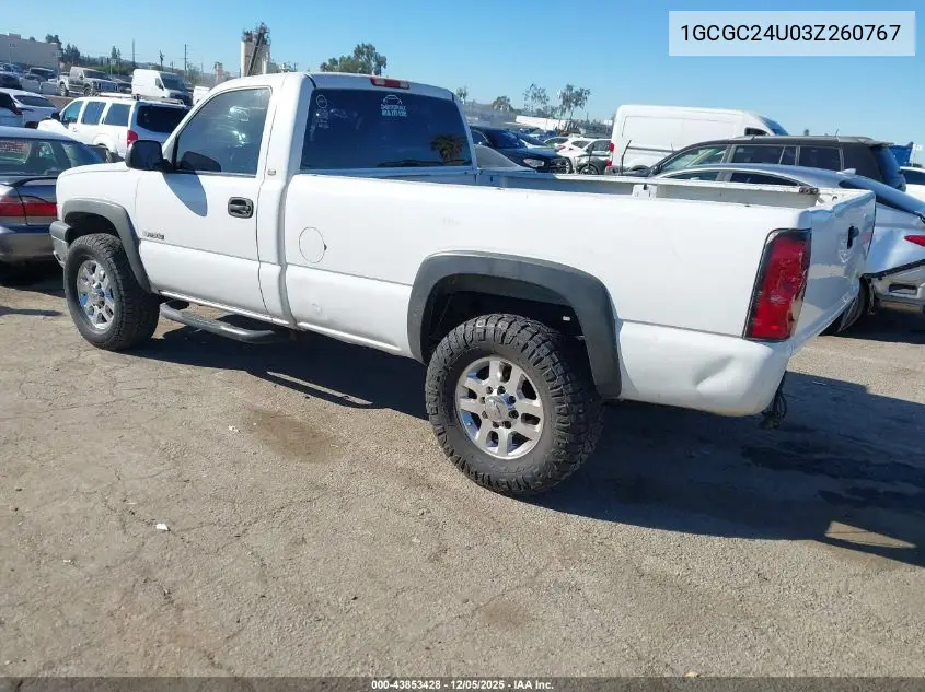 1GCGC24U03Z260767 2003 Chevrolet Silverado 2500 Work Truck