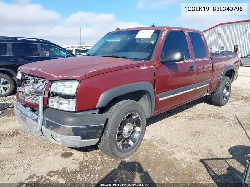 1GCEK19T83E340796 2003 Chevrolet Silverado 1500 Lt