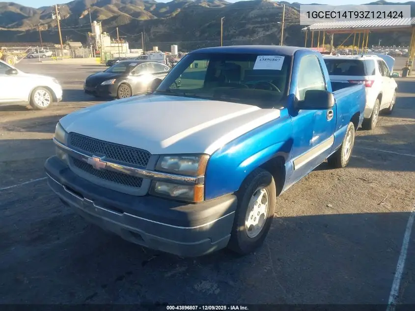 1GCEC14T93Z121424 2003 Chevrolet Silverado 1500 Ls