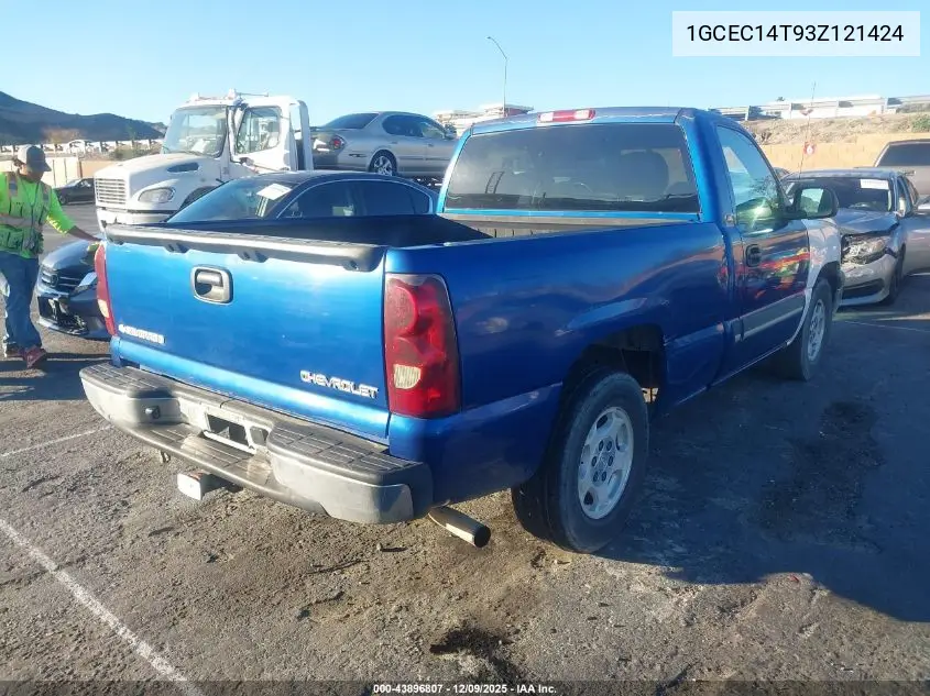 1GCEC14T93Z121424 2003 Chevrolet Silverado 1500 Ls