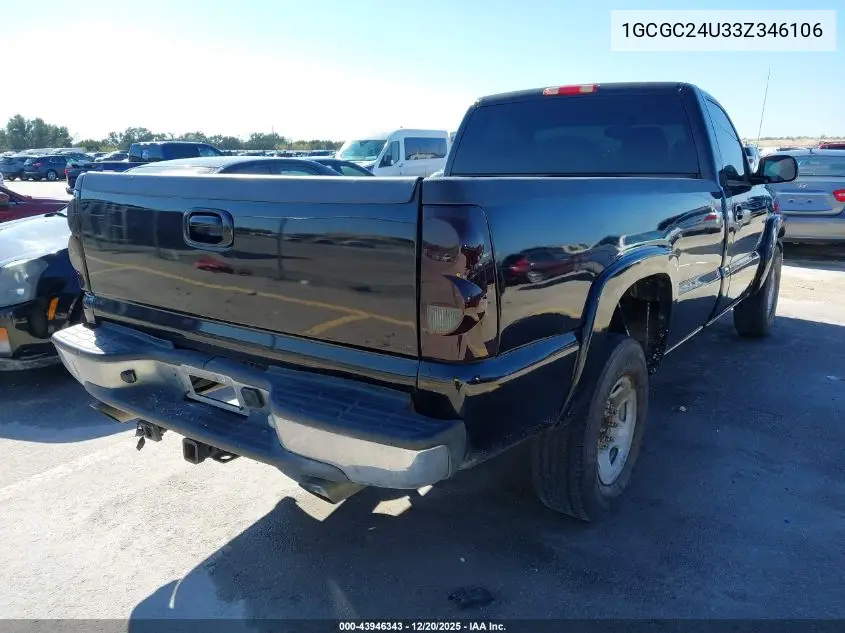 1GCGC24U33Z346106 2003 Chevrolet Silverado 2500 Work Truck