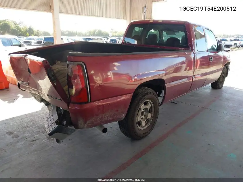 1GCEC19T54E200512 2004 Chevrolet Silverado 1500 Ls