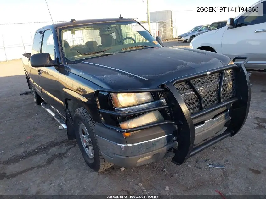 2GCEK19T141194566 2004 Chevrolet Silverado 1500 Ls
