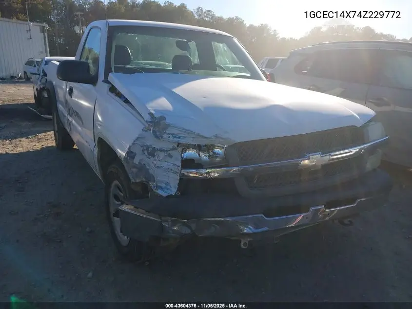 1GCEC14X74Z229772 2004 Chevrolet Silverado 1500 Work Truck
