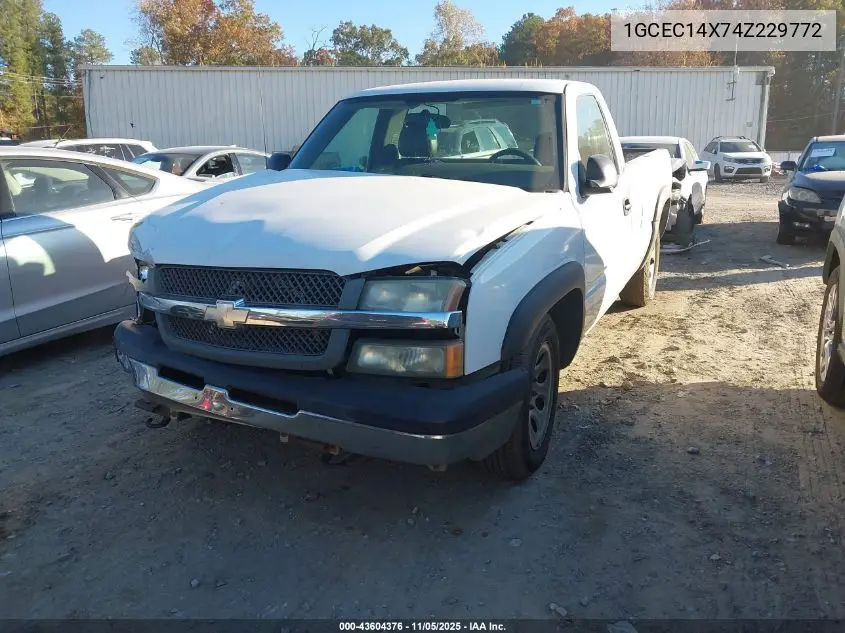 1GCEC14X74Z229772 2004 Chevrolet Silverado 1500 Work Truck