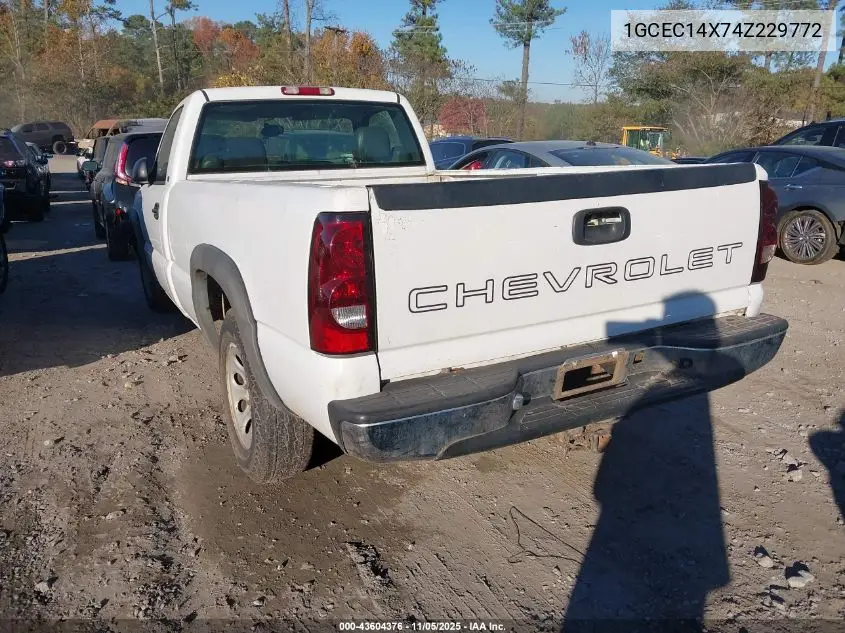 1GCEC14X74Z229772 2004 Chevrolet Silverado 1500 Work Truck