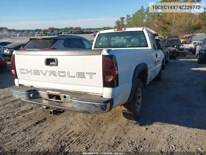 1GCEC14X74Z229772 2004 Chevrolet Silverado 1500 Work Truck