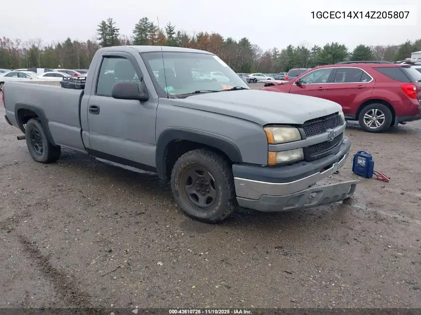 1GCEC14X14Z205807 2004 Chevrolet Silverado 1500 Work Truck