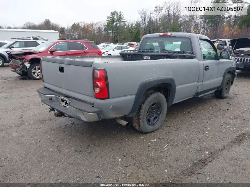 1GCEC14X14Z205807 2004 Chevrolet Silverado 1500 Work Truck