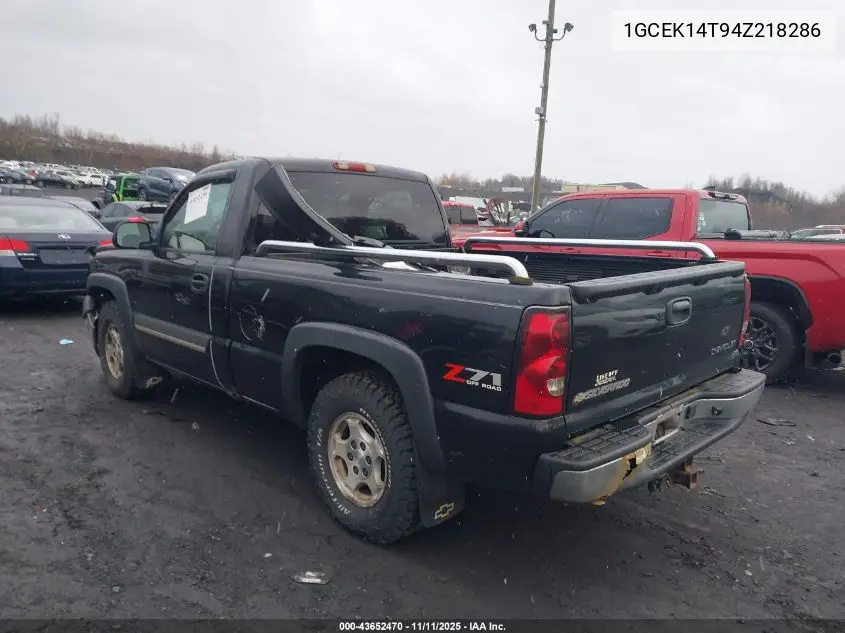 1GCEK14T94Z218286 2004 Chevrolet Silverado 1500 Z71