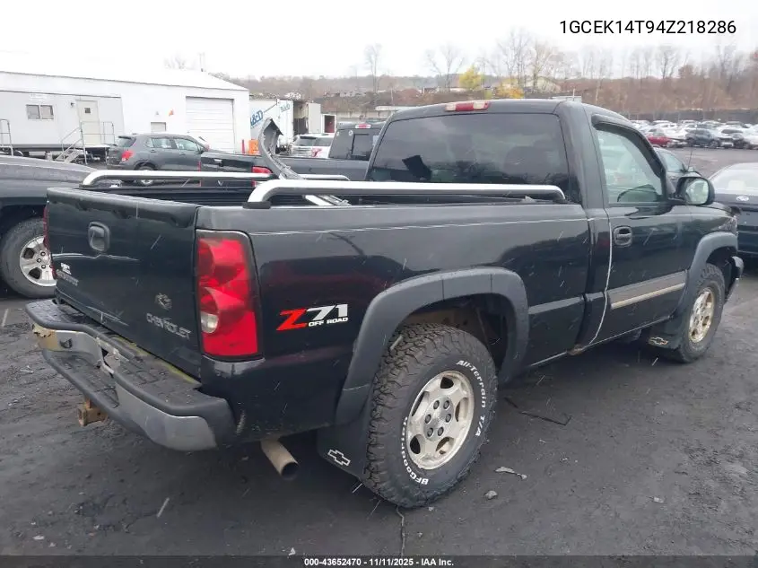 1GCEK14T94Z218286 2004 Chevrolet Silverado 1500 Z71