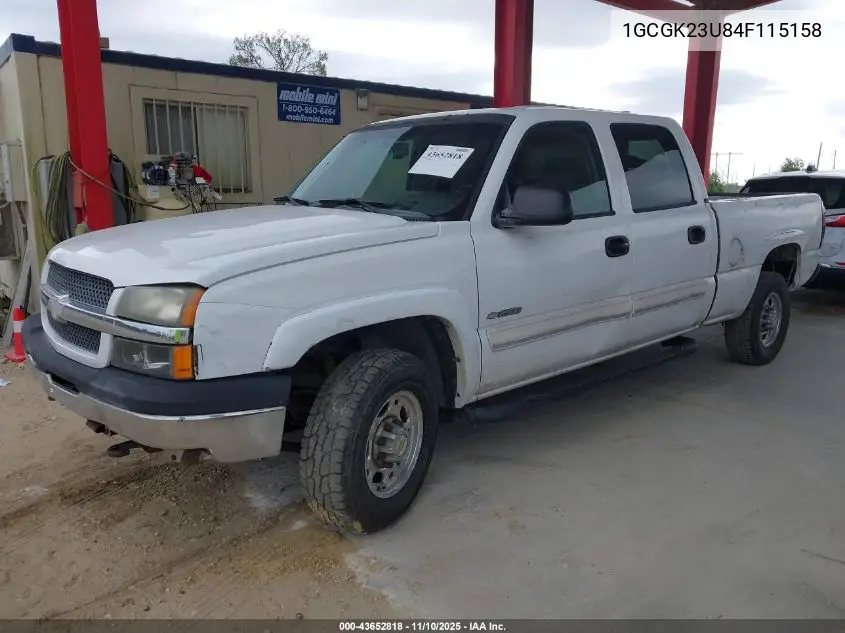 1GCGK23U84F115158 2004 Chevrolet Silverado 2500 Ls