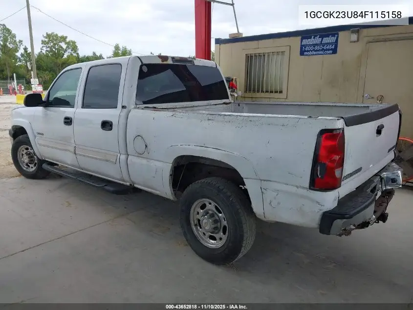 1GCGK23U84F115158 2004 Chevrolet Silverado 2500 Ls