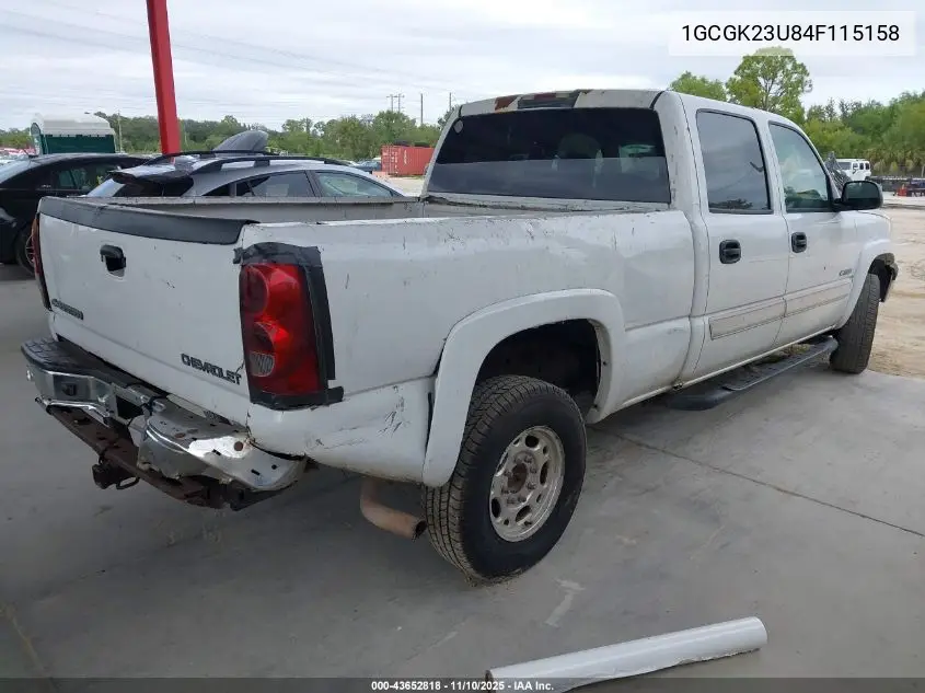 1GCGK23U84F115158 2004 Chevrolet Silverado 2500 Ls
