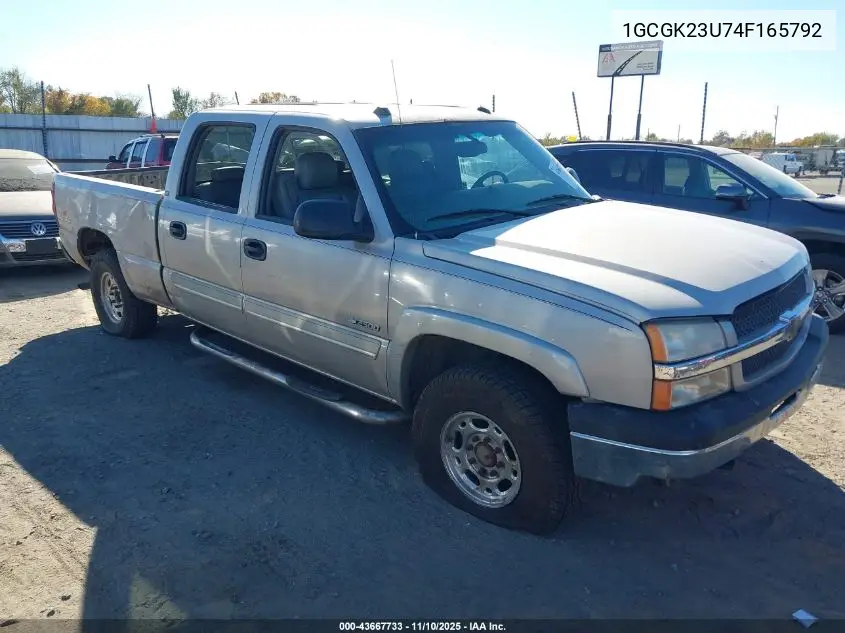 1GCGK23U74F165792 2004 Chevrolet Silverado 2500 Lt
