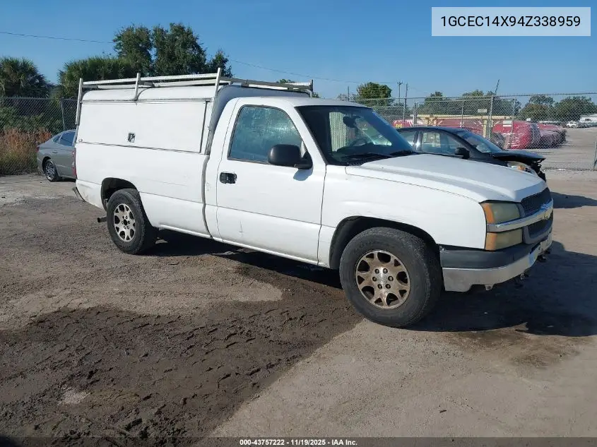1GCEC14X94Z338959 2004 Chevrolet Silverado 1500 Work Truck