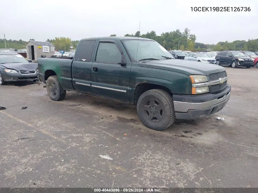 2005 Chevrolet Silverado 1500 Ls VIN: 1GCEK19B25E126736 Lot: 40443896