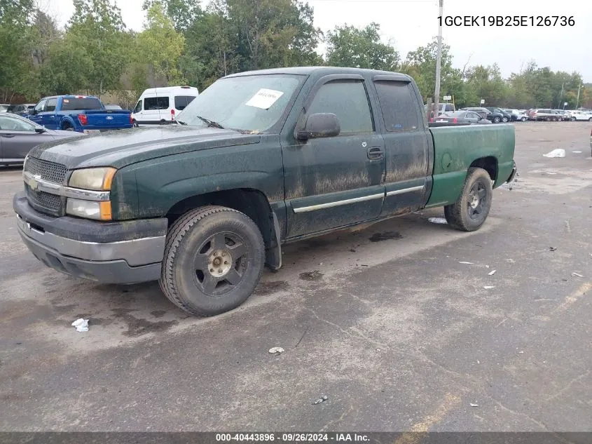 1GCEK19B25E126736 2005 Chevrolet Silverado 1500 Ls