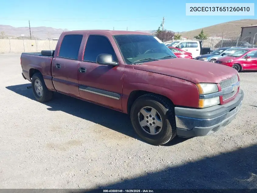 2GCEC13T651260410 2005 Chevrolet Silverado 1500 Ls