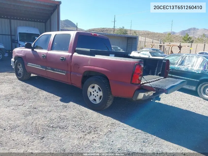 2GCEC13T651260410 2005 Chevrolet Silverado 1500 Ls