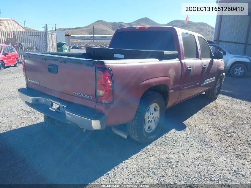 2GCEC13T651260410 2005 Chevrolet Silverado 1500 Ls