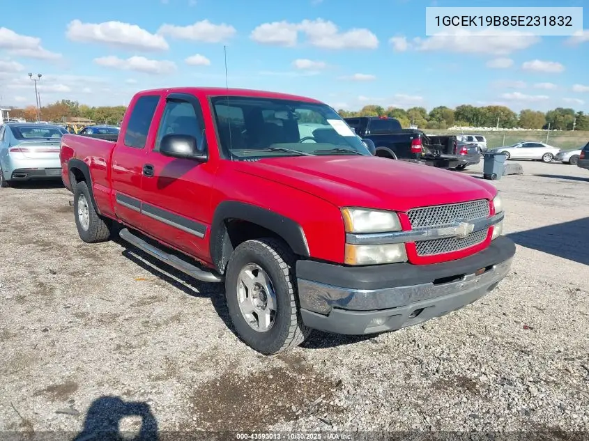 1GCEK19B85E231832 2005 Chevrolet Silverado 1500 Z71