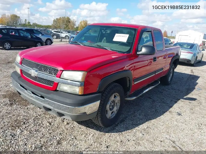 1GCEK19B85E231832 2005 Chevrolet Silverado 1500 Z71