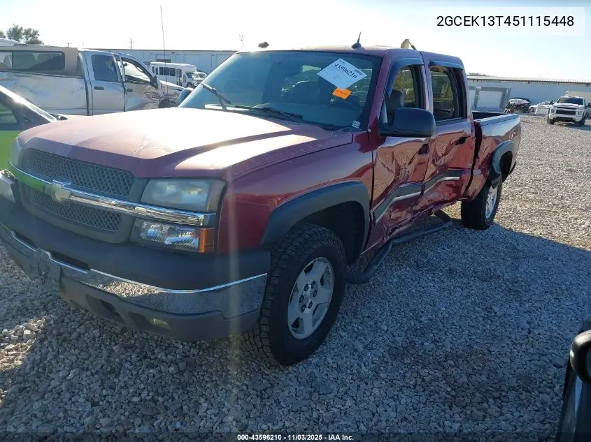 2GCEK13T451115448 2005 Chevrolet Silverado 1500 Z71