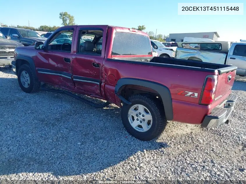 2GCEK13T451115448 2005 Chevrolet Silverado 1500 Z71