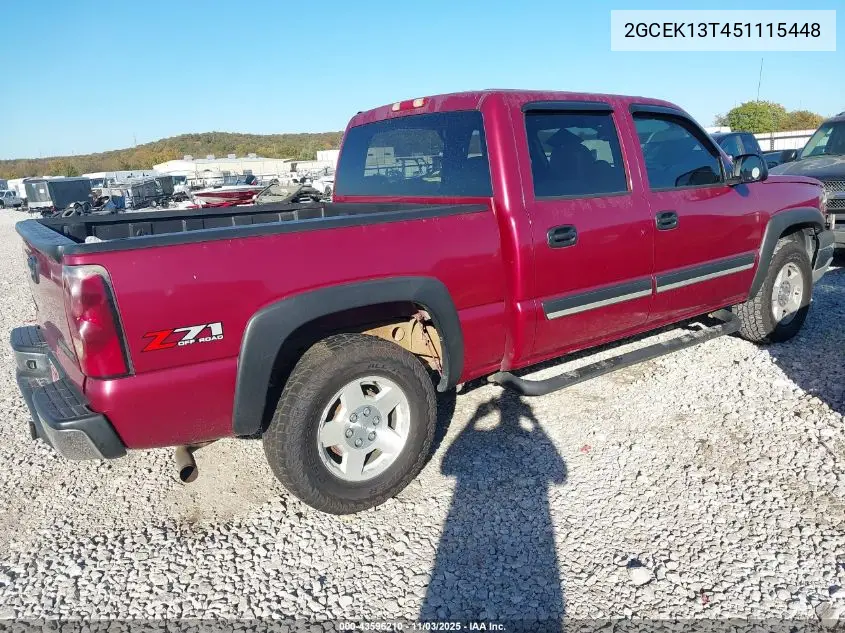 2GCEK13T451115448 2005 Chevrolet Silverado 1500 Z71