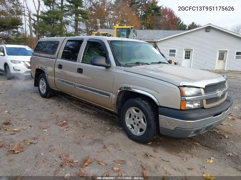 2GCEC13T951175626 2005 Chevrolet Silverado 1500 Ls