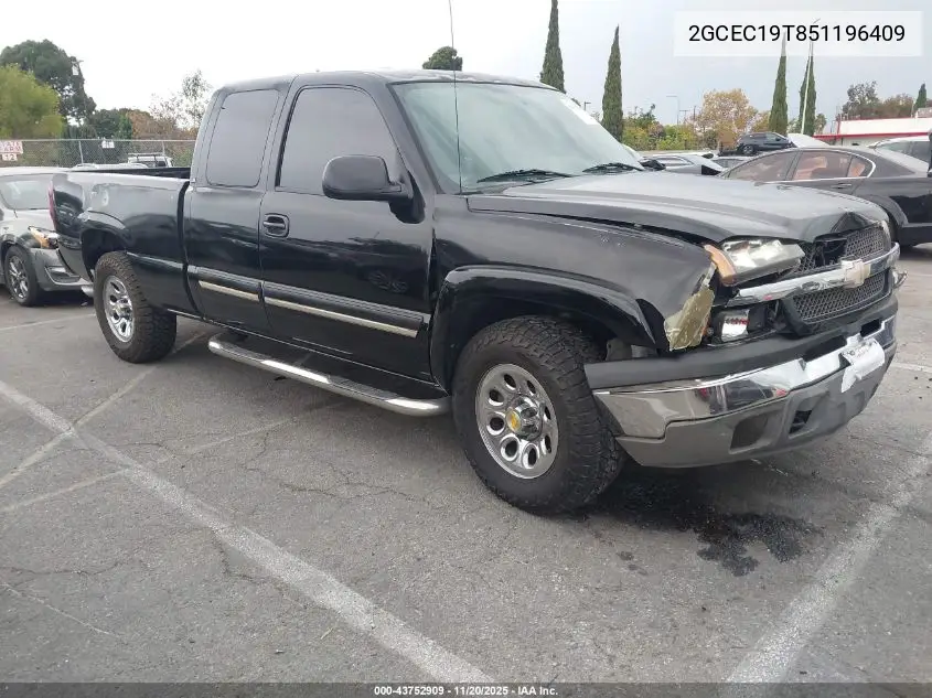 2GCEC19T851196409 2005 Chevrolet Silverado 1500 Ls
