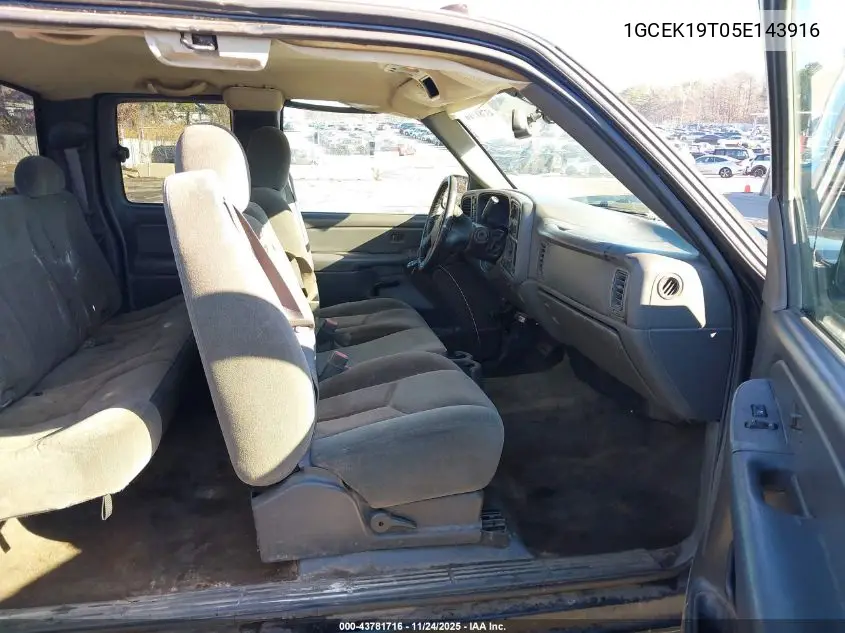 1GCEK19T05E143916 2005 Chevrolet Silverado 1500 Ls