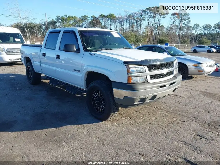 1GCGC13U95F816381 2005 Chevrolet Silverado 1500Hd Ls