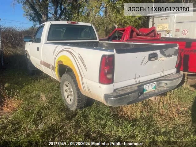 3GCEK14X86G173380 2006 Chevrolet Silverado 1500 Ls