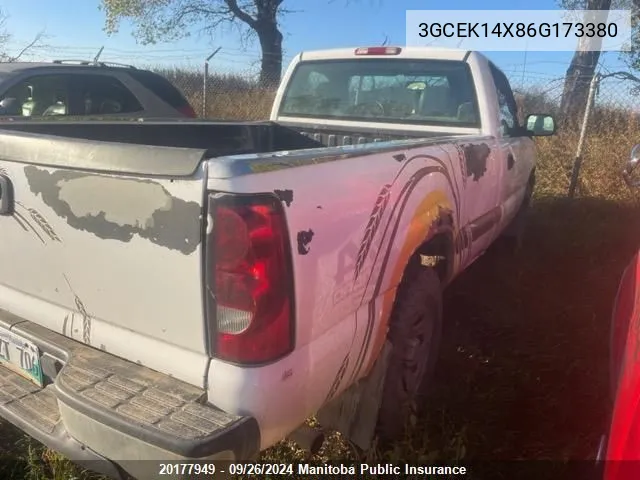 2006 Chevrolet Silverado 1500 Ls VIN: 3GCEK14X86G173380 Lot: 20177949