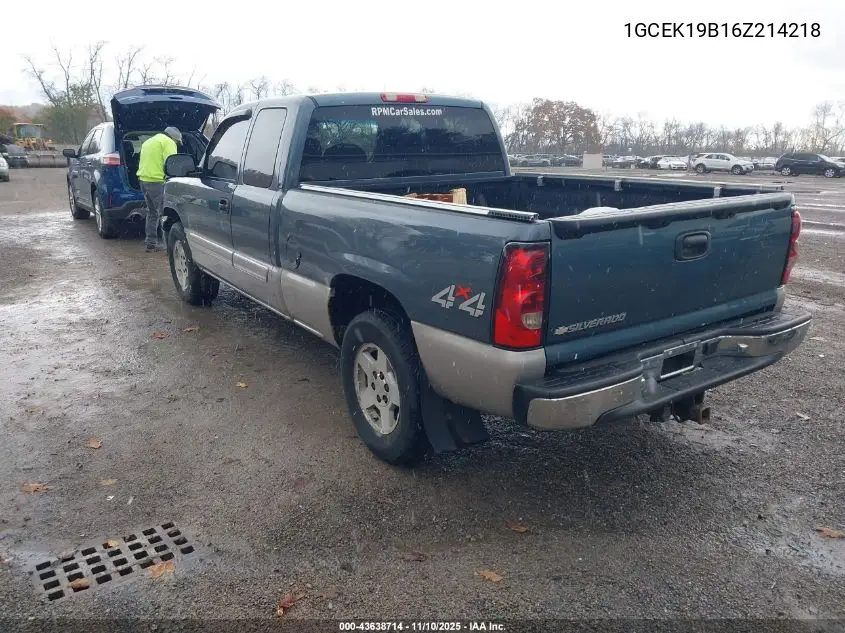 1GCEK19B16Z214218 2006 Chevrolet Silverado 1500 Lt1