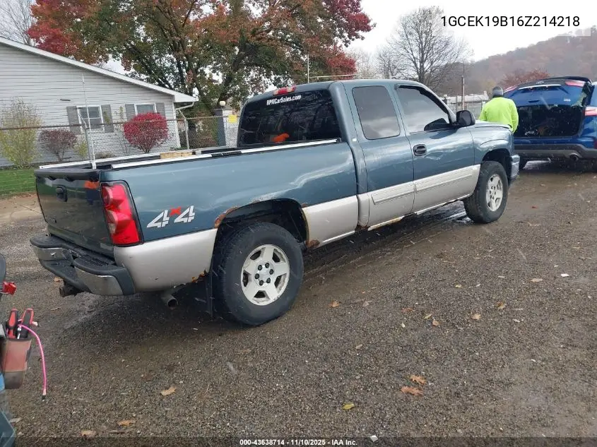 1GCEK19B16Z214218 2006 Chevrolet Silverado 1500 Lt1