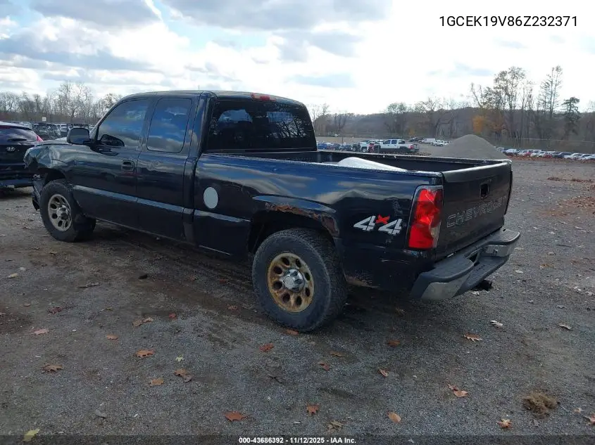 1GCEK19V86Z232371 2006 Chevrolet Silverado 1500 Work Truck