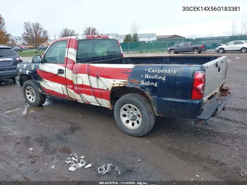 3GCEK14X56G183381 2006 Chevrolet Silverado 1500 Work Truck