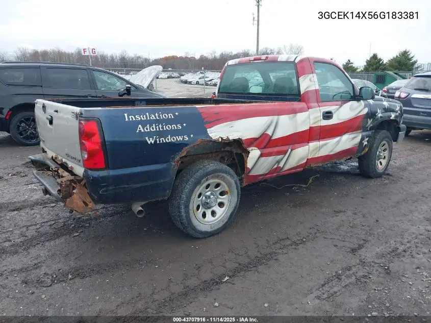 3GCEK14X56G183381 2006 Chevrolet Silverado 1500 Work Truck