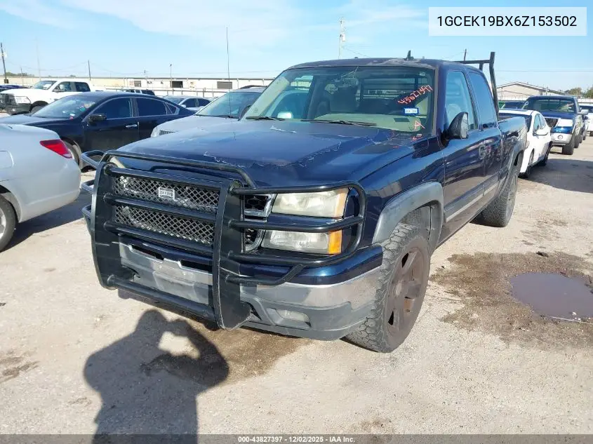 1GCEK19BX6Z153502 2006 Chevrolet Silverado 1500 Lt2