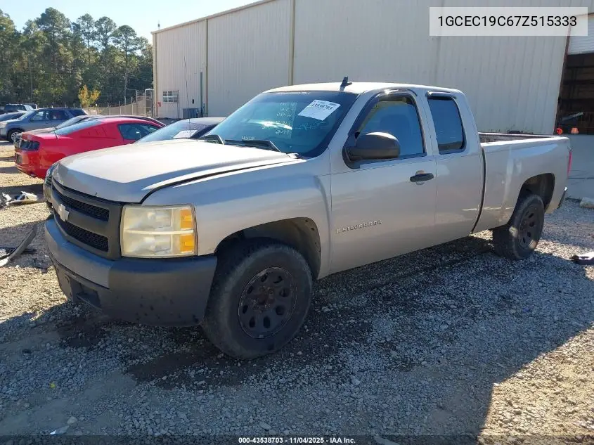 1GCEC19C67Z515333 2007 Chevrolet Silverado 1500 Work Truck