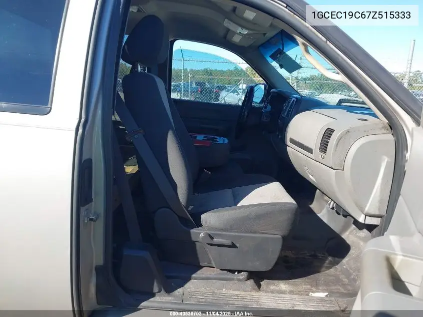 1GCEC19C67Z515333 2007 Chevrolet Silverado 1500 Work Truck
