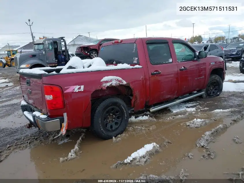 2GCEK13M571511531 2007 Chevrolet Silverado 1500 Lt1