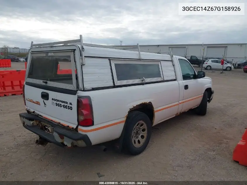 3GCEC14Z67G158926 2007 Chevrolet Silverado 1500 Classic Work Truck