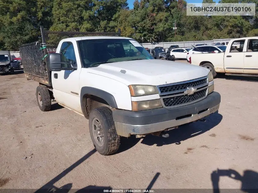 1GBHC24U37E190106 2007 Chevrolet Silverado 2500Hd Classic Work Truck