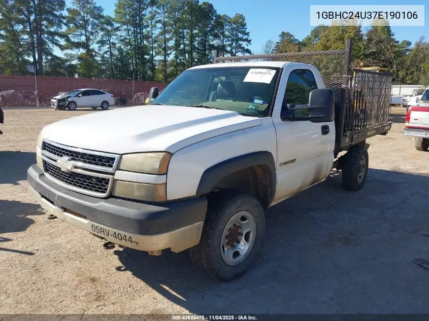 1GBHC24U37E190106 2007 Chevrolet Silverado 2500Hd Classic Work Truck