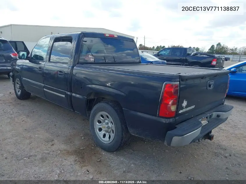 2GCEC13V771138837 2007 Chevrolet Silverado 1500 Classic Ls